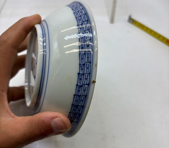 古玩陶瓷青花雙龍戲珠紋臥盤［日本瓷）真品鑒賞圖