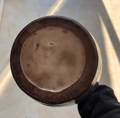 古玩陶瓷青花花卉紋盤口瓶真品鑒賞圖