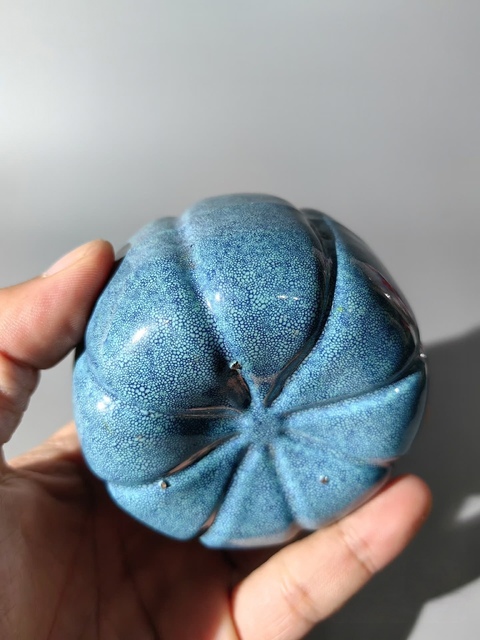 古玩陶瓷爐鈞釉螭龍水盂真品鑒賞圖