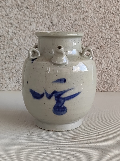 古玩陶瓷青花四系壺拍賣，當前價格580元