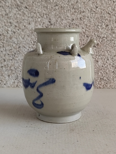 古玩陶瓷青花四系壺拍賣，當前價格580元