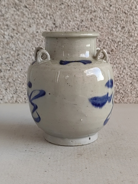 古玩陶瓷青花四系壺拍賣，當前價格580元