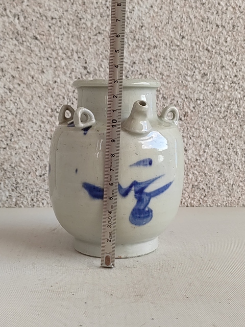 古玩陶瓷青花四系壺拍賣，當前價格580元
