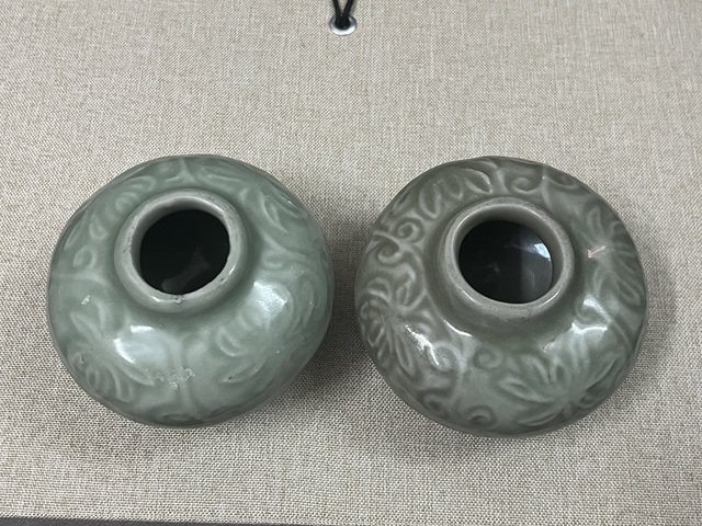 古玩陶瓷元代 龍泉花模小罐拍賣，當前價格6800元