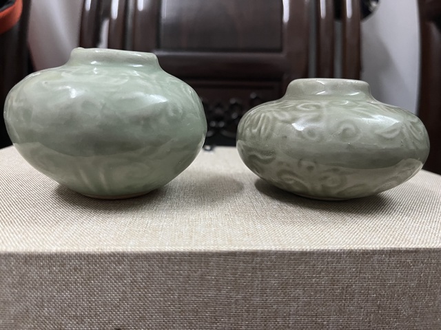 古玩陶瓷元代 龍泉花模小罐拍賣，當前價格8800元