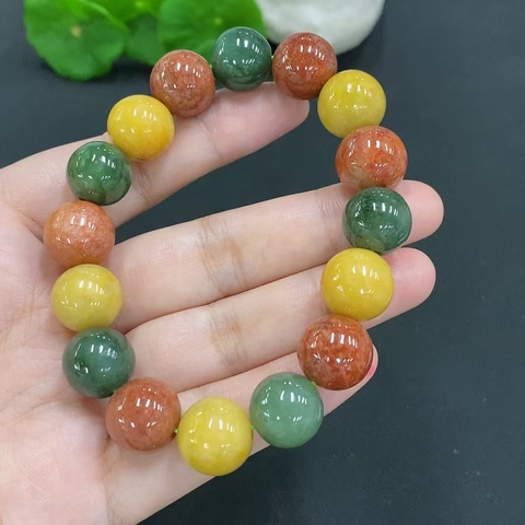 古玩玉器天然翡翠珠串真品鑒賞圖