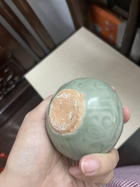 古玩陶瓷元代 龍泉花模小罐拍賣，當前價格6800元