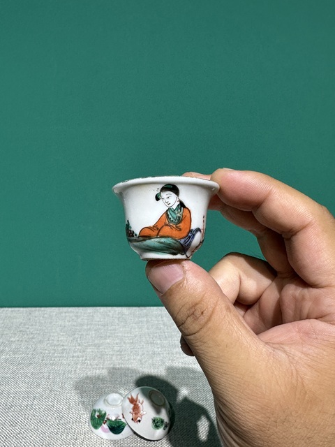古玩陶瓷民國小酒杯三只國慶放漏拍賣，當前價格168元