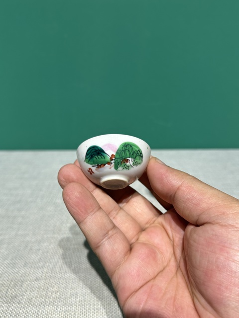 古玩陶瓷民國小酒杯三只國慶放漏拍賣，當前價格168元