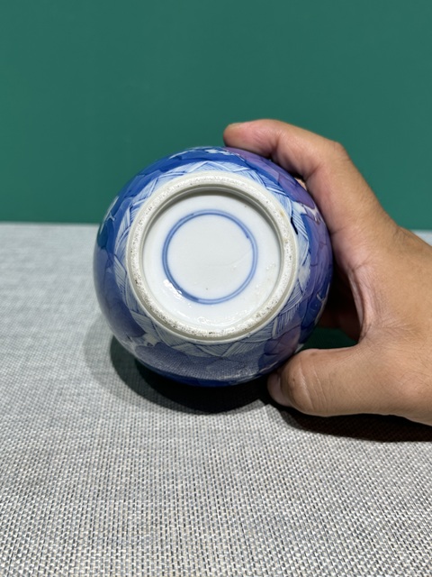 古玩陶瓷清代光緒細路冰梅紋罐真品鑒賞圖