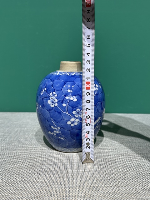 古玩陶瓷清代光緒細路冰梅紋罐真品鑒賞圖