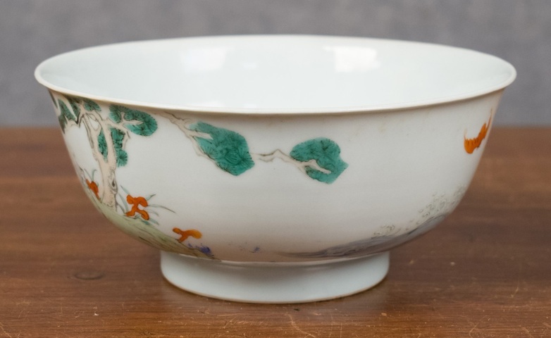 古玩陶瓷松鹿紋碗真品鑒賞圖