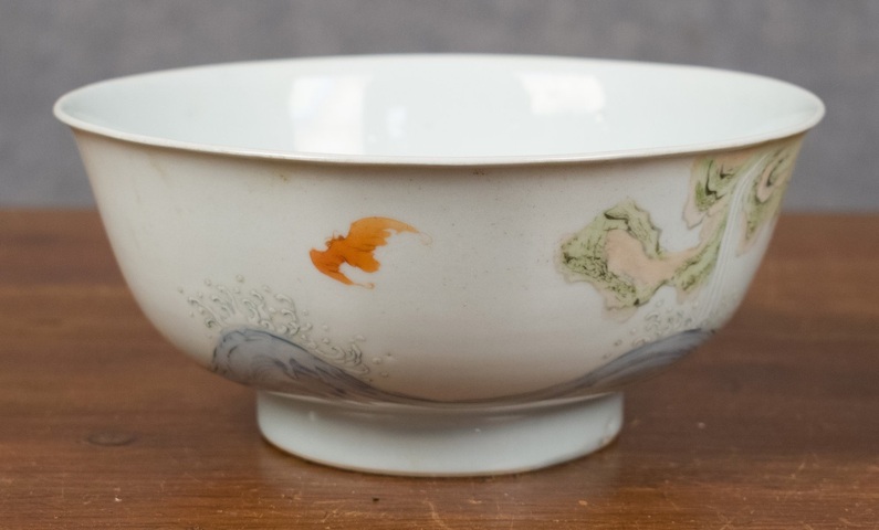 古玩陶瓷松鹿紋碗真品鑒賞圖