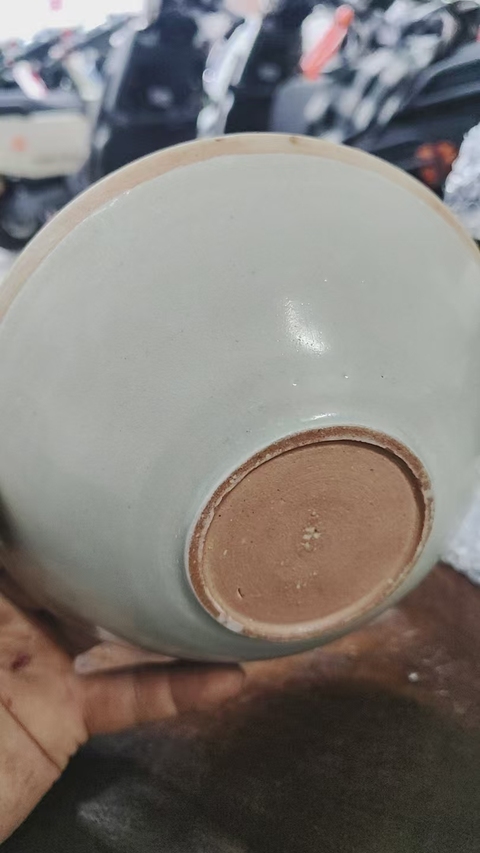 古玩陶瓷青白釉雙魚面包碗真品鑒賞圖