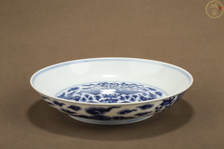 古玩陶瓷青花對頭鳳紋盤真品鑒賞圖