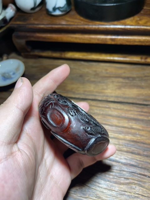 古玩雜項(xiàng)龍紋鼻煙壺真品鑒賞圖