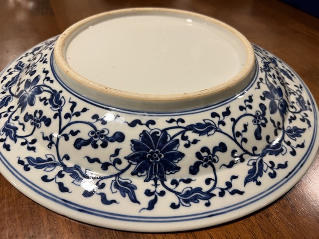 古玩陶瓷青花盤真品鑒賞圖