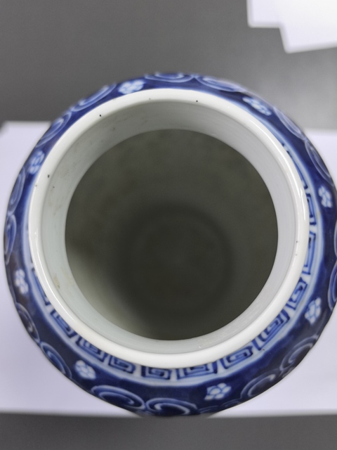 古玩陶瓷青花花鳥(niǎo)紋雞腿瓶真品鑒賞圖