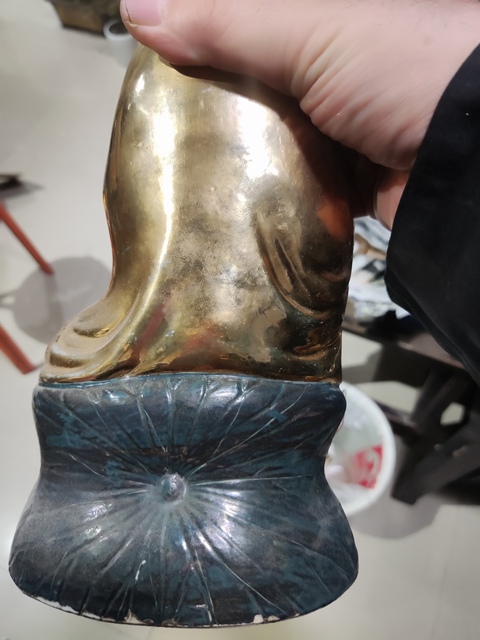 古玩陶瓷解放初期景德鎮(zhèn) 觀音塑像拍賣，當(dāng)前價(jià)格1元
