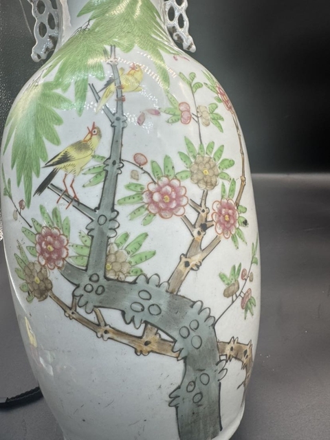 古玩陶瓷（全品）民國時期柳樹黃鶯賞瓶尺寸高42.5cm拍賣，當前價格1988元