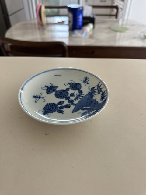 古玩陶瓷日本江戶青花盤真品鑒賞圖