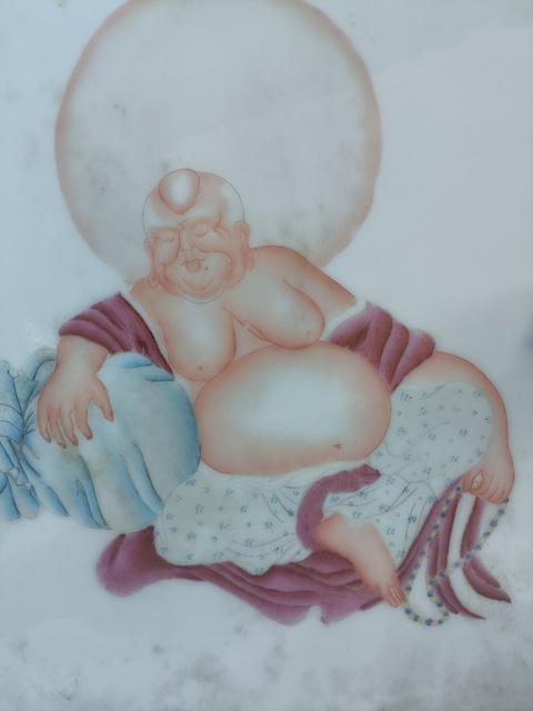 古玩陶瓷解放初粉彩瓷板畫拍賣,當前價格6888元