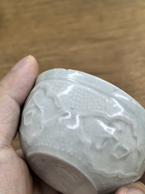 古玩陶瓷青白釉文字杯真品鑒賞圖