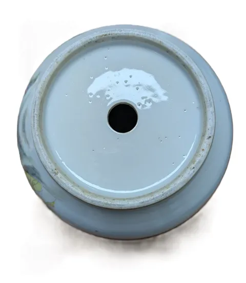 古玩陶瓷粉彩人物故事花盆真品鑒賞圖