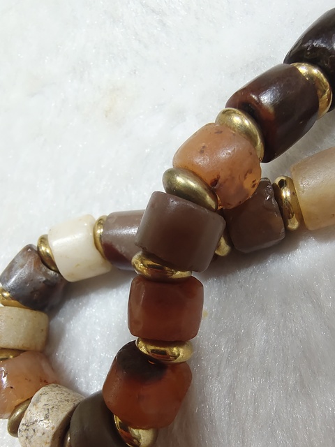 古玩玉器瑪瑙珠串 真品鑒賞圖