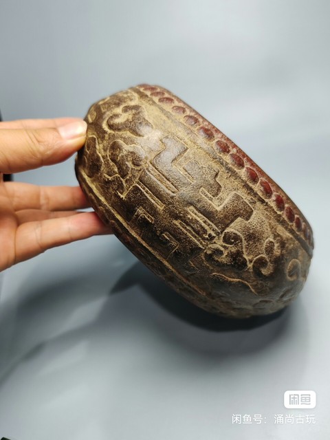 古玩雜項石鼓真品鑒賞圖
