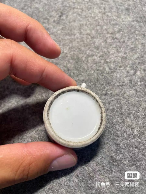 古玩陶瓷礬紅彩鳥食罐真品鑒賞圖