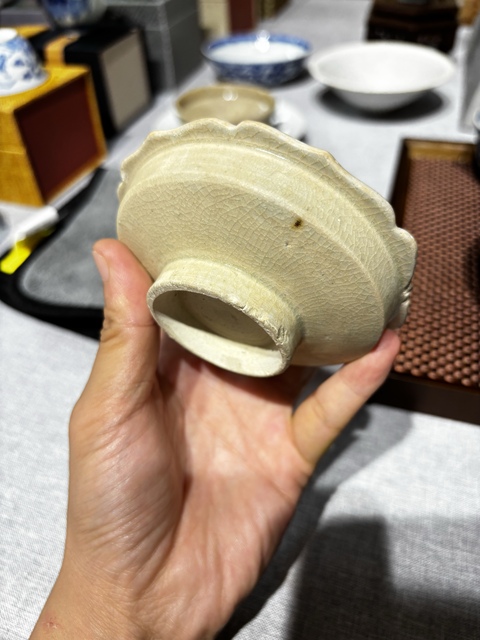 古玩陶瓷青白釉刻花洗真品鑒賞圖