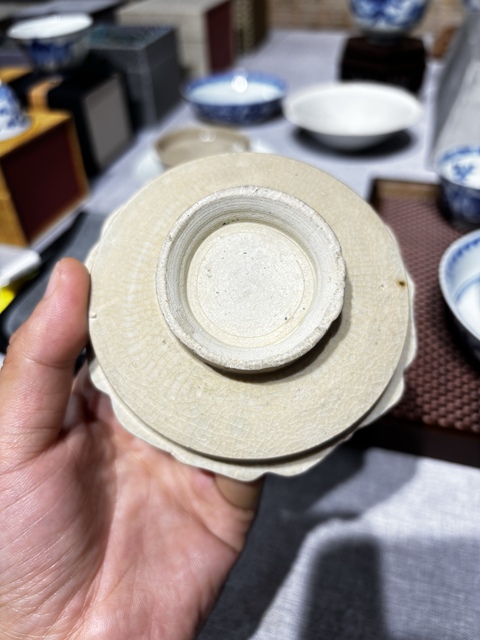 古玩陶瓷青白釉刻花洗真品鑒賞圖