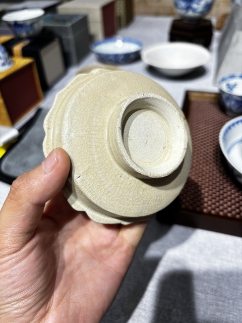 古玩陶瓷青白釉刻花洗真品鑒賞圖