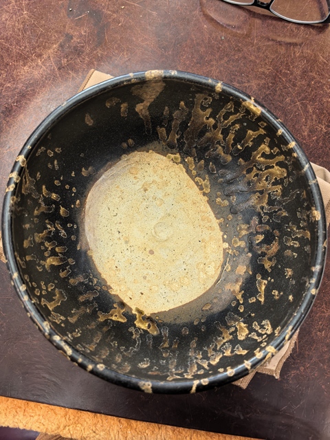 古玩陶瓷吉州窯灑花釉碗真品鑒賞圖