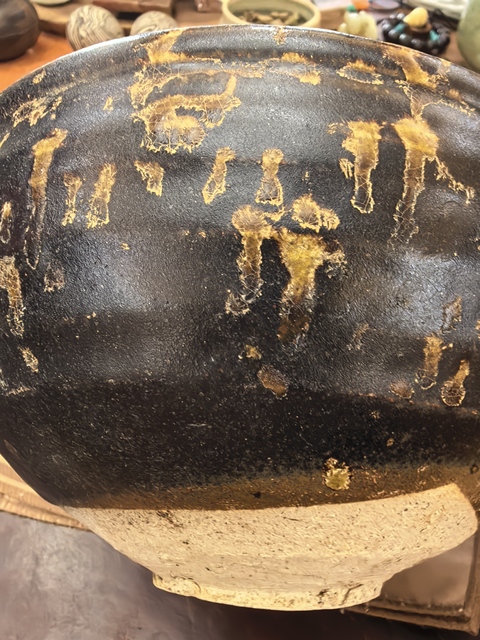 古玩陶瓷吉州窯灑花釉碗真品鑒賞圖