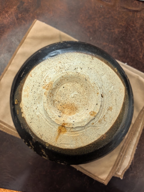 古玩陶瓷吉州窯灑花釉碗真品鑒賞圖