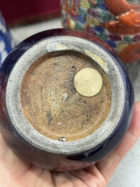 古玩陶瓷窯變釉蒜頭瓶真品鑒賞圖