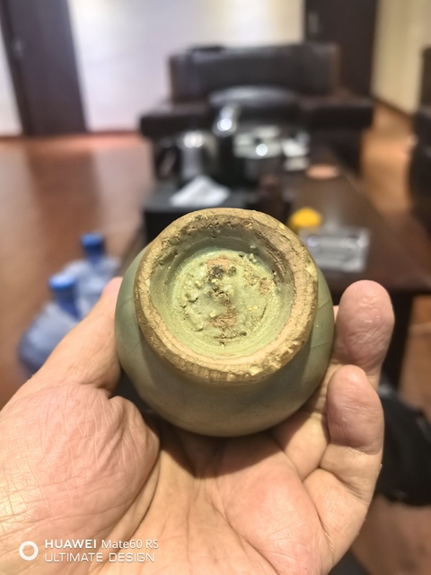 古玩陶瓷龍泉青瓷雙耳銜環(huán)瓶真品鑒賞圖