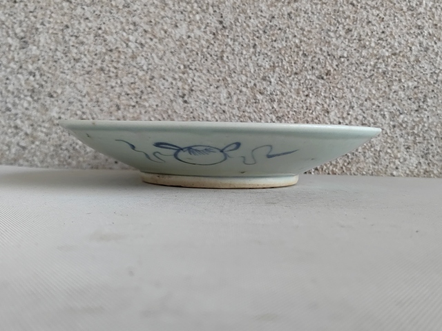 古玩陶瓷青花花卉紋福字盤拍賣，當前價格680元