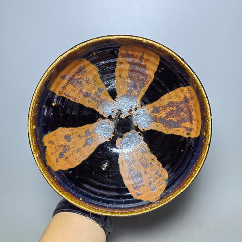 古玩陶瓷金元,磁州窯鐵銹斑大碗拍賣,當前價格28000元