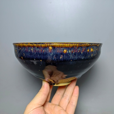 古玩陶瓷金元,磁州窯鐵銹斑大碗拍賣,當前價格28000元