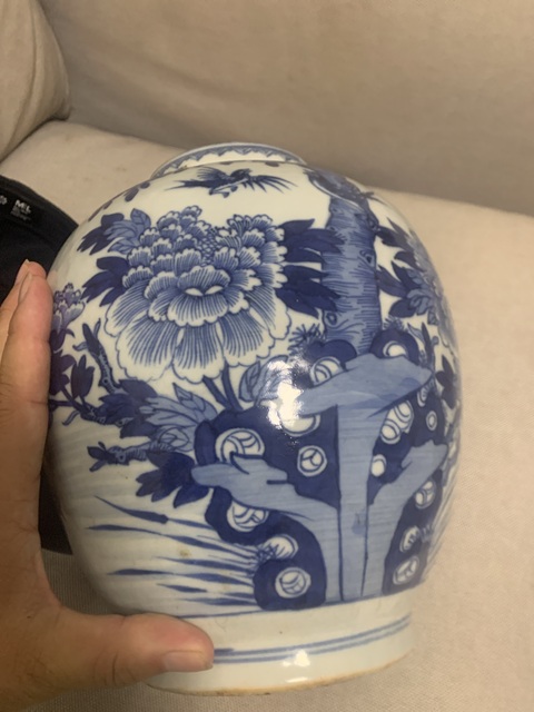 古玩陶瓷花鳥紋青花罐真品鑒賞圖