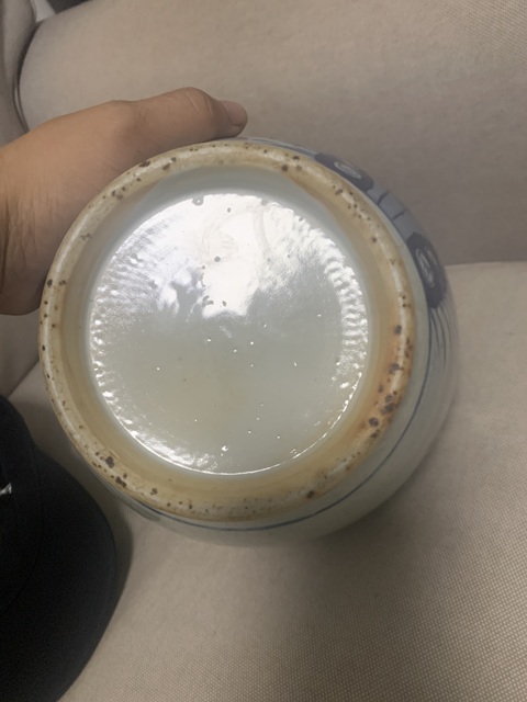 古玩陶瓷花鳥紋青花罐真品鑒賞圖