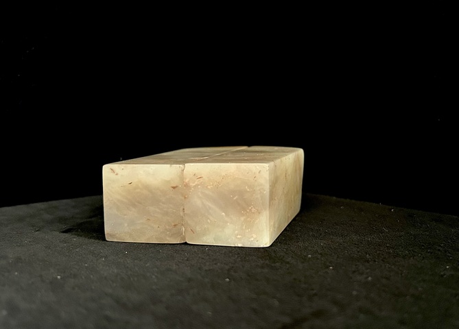 古玩雜項巴林石印章一對真品鑒賞圖