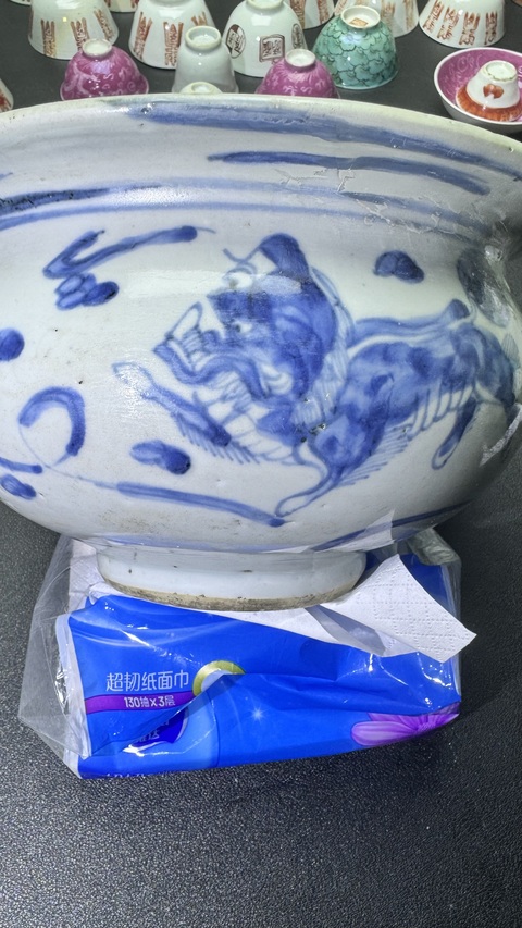 古玩陶瓷清早期青花香爐真品鑒賞圖