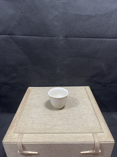 古玩陶瓷晚明德化窯白釉杯真品鑒賞圖