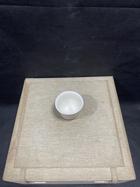 古玩陶瓷晚明德化窯白釉杯真品鑒賞圖