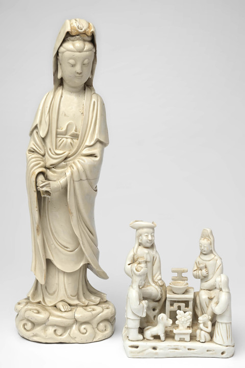 古玩陶瓷德化白瓷觀音菩薩造像真品鑒賞圖