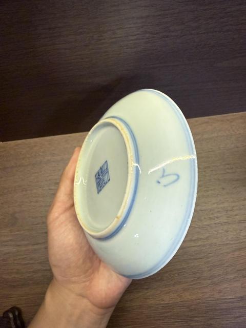 古玩陶瓷嘉慶淡描青花小碟真品鑒賞圖